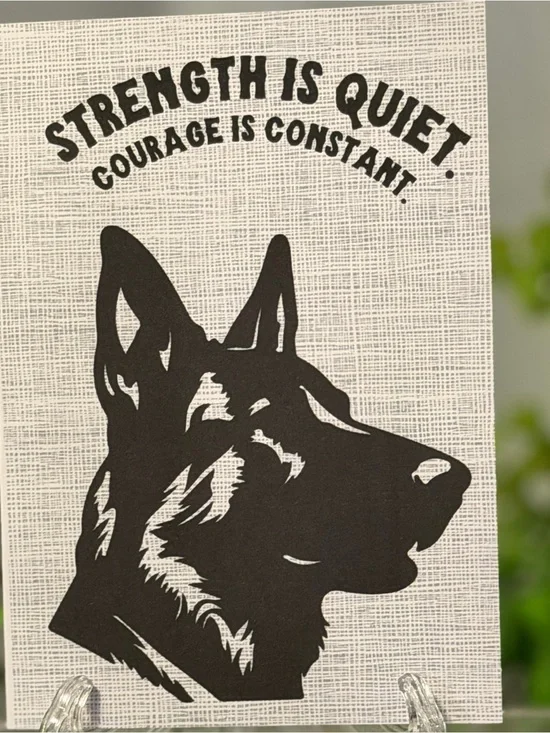 Set of 5 German Shepherd Encouragement Cards 4x6 Inspirational w/ Envelopes