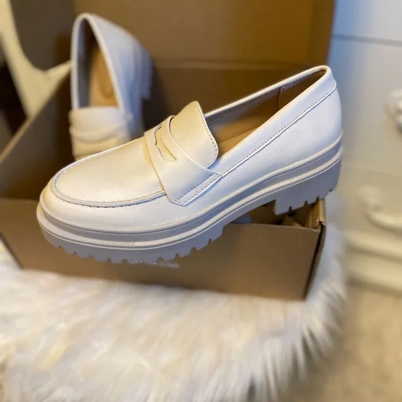 NEW Patina Zoe Chunky Loafers in Bone /  Portland Leather Goods