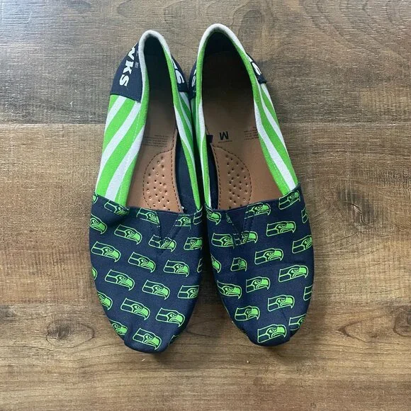 Seattle Seahawks Women's Canvas Flats — Size Medium — New Condition‎