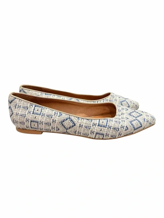 Sundance Calli Flats 7.5 EU 38 Neutral Boho Pointed Toe Slip on Flats S7