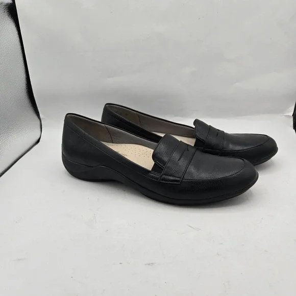 LifeStride Melissa Women Loafer Shoes Black Synthetic Slip‎ On Size 10 M