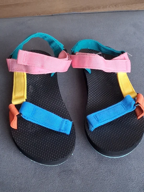 Kids Multicolor Strap Sandals - Pink, Blue, Yellow & Orange