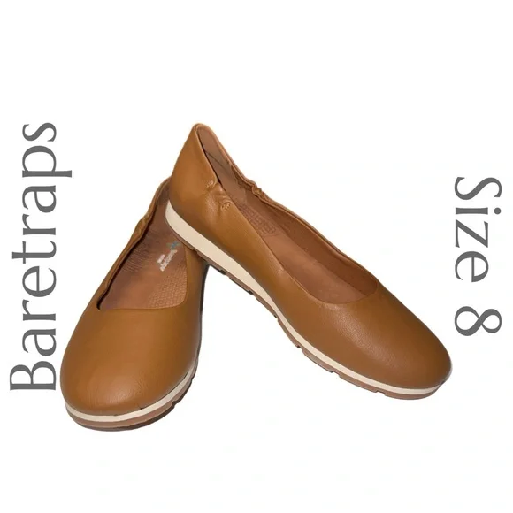Baretraps - NWOB Tan Slip-On Ballet Flats - Comfort Cushioned Sole -‎ Size 8