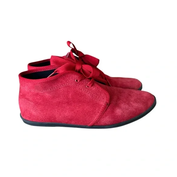 Vintage Red Suede Keds Essentials Sneaker Booties Women’s Size 7.5