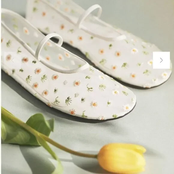 Jeffrey Campbell  Floral Mesh Flats