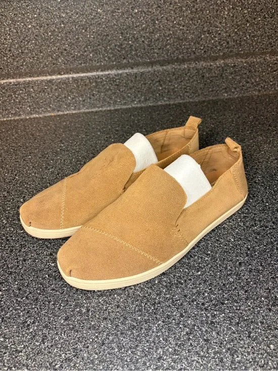 Toms Women's Slip-On Suede Loafers in Tan