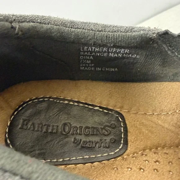 Earth Origins Dina Womens Gray Suede Leather Slip On Loafers Size 7.5 M