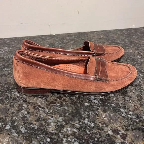 G.H. Bass Weejuns SV Suede Penny Loafers Women Size 11 Slip On Shoes