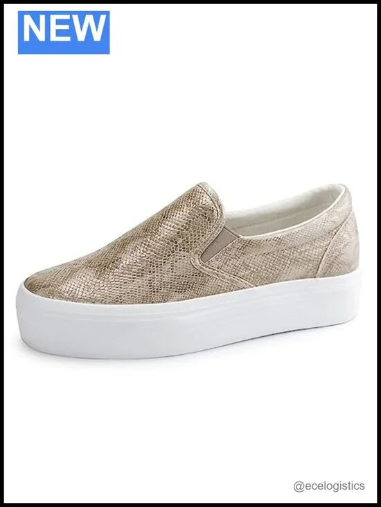 Slip-on Platform Loafers with Memory Foam Insole - Casual Comfort Shoes