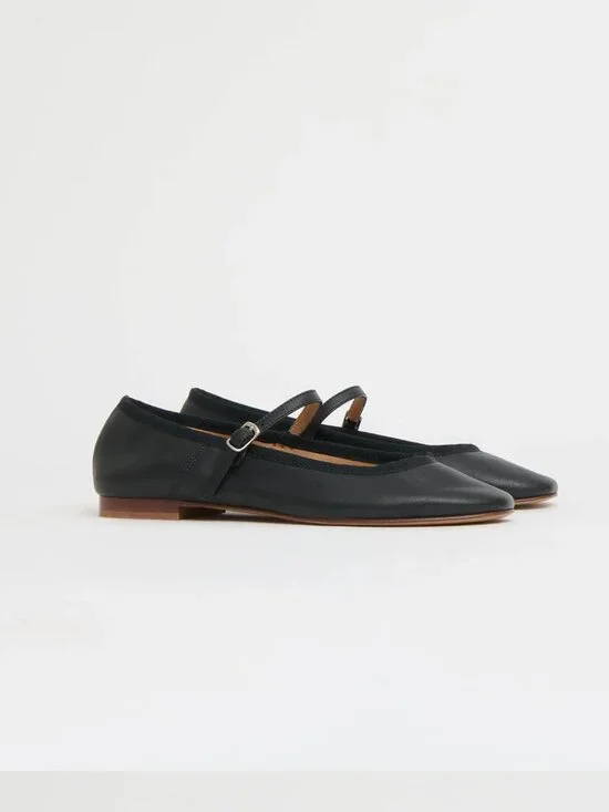Mansur Gavriel Dance Mary Jane Leather Shoe - Black Sz 7.5