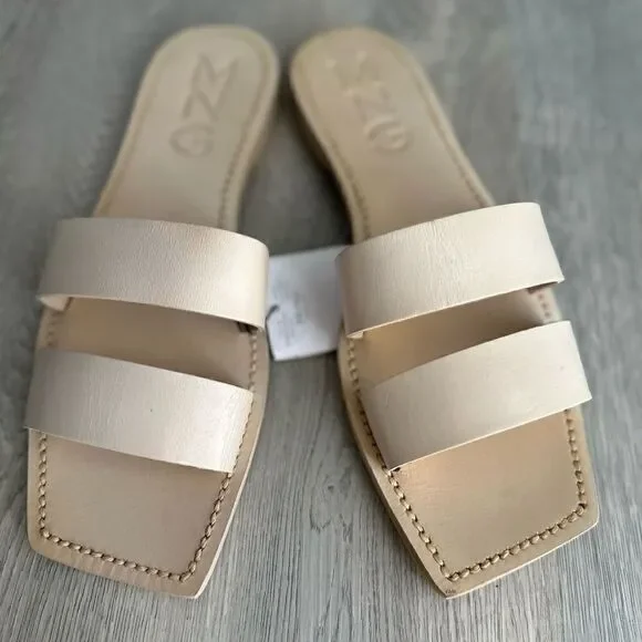 Mango Genuine Leather Sandals Flats