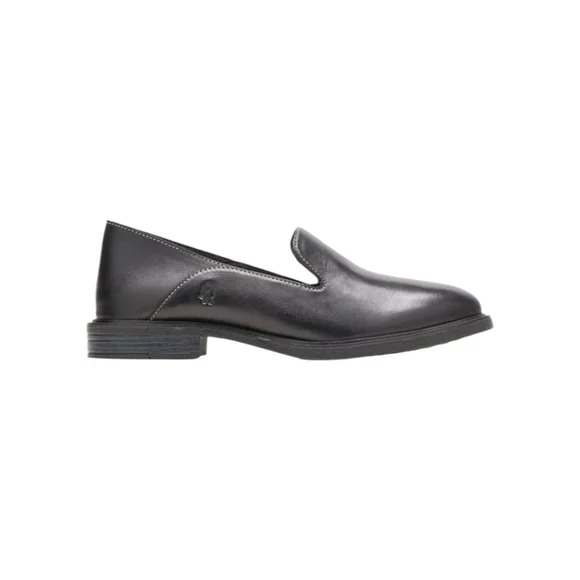 Hush Puppies Bailey Slip-On Loafers, Black Leather, Women's 9.5 M