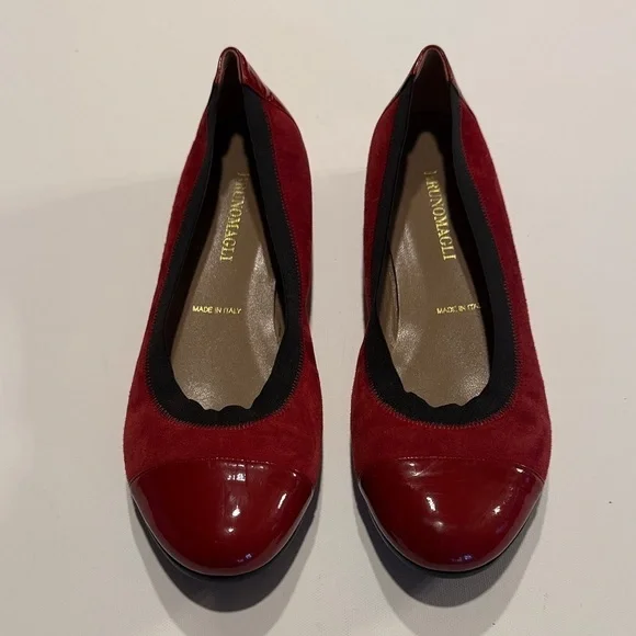 Bruno Magli Red and Black Flats
