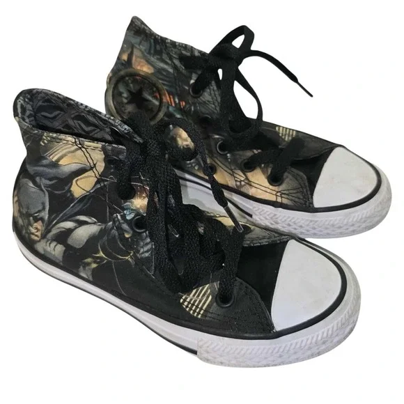Converse Chuck Taylor Batman DC Comics High Top Sneakers Black Kids Youth 11