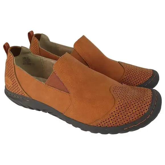JBU by Jambu Lena Loafers Women 12M Burnt Orange Slip On Casual Shoes
