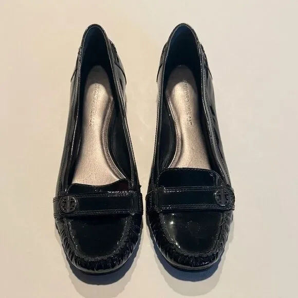 ANTONIO MELANI Black Patent Loafers