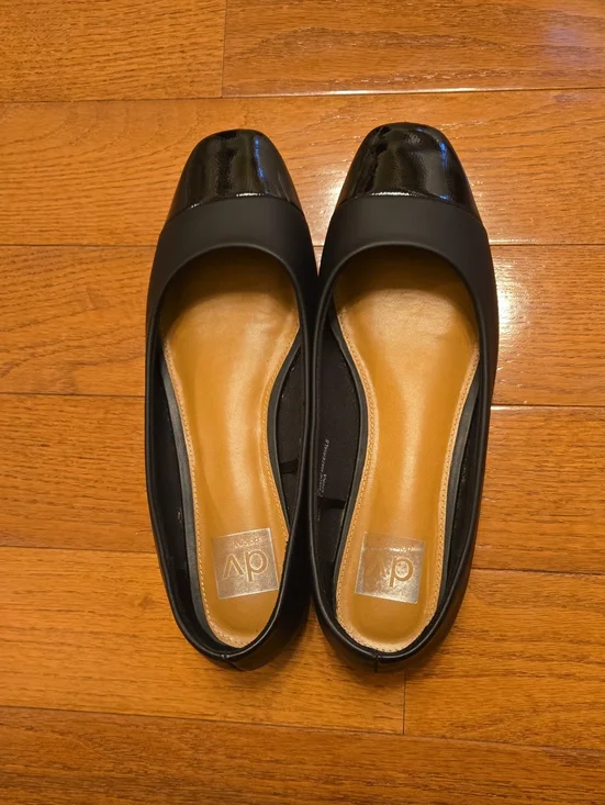 DV by Dolce Vita Black Cap-Toe Ballet Flats