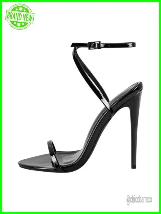 Stilettos High Heels 3.5 Inch Open Toe Lace Up Ankle Strap Party Dress Sandals