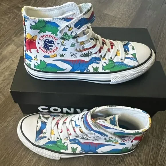 Converse Chuck Taylor All Star Dino Party Easy-On Boys‎ Sneakers- Size 3