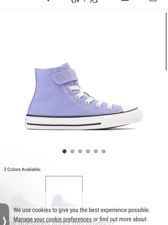New NIB Kids High-Top Canvas Sneakers Very Peri  Sz 12