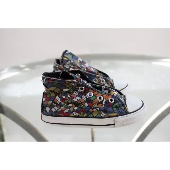Rare Converse All Star RUBIKS CUBE Chuck Taylor Canvas HighTop Shoe‎ Kids Size 9