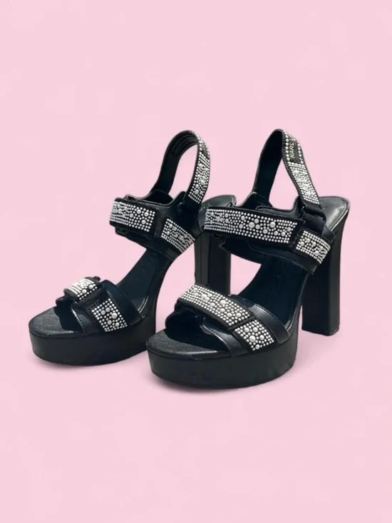 Karl Lagerfeld Alessia Faux Pearl Platform Sandal