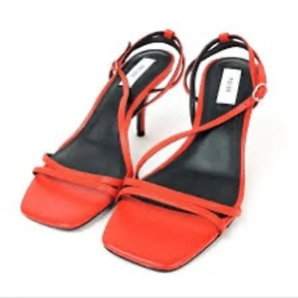 REISS | NWT Red Strappy Heels Size EU 38