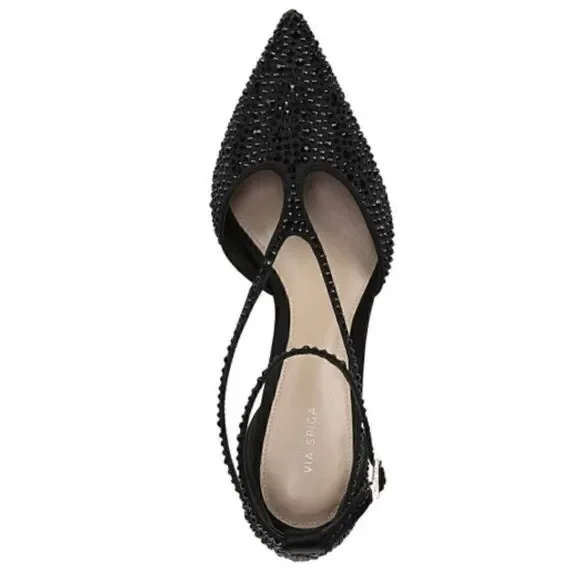 Via Spiga Black Nora Pump Size 8.5 New  3.5'' heel