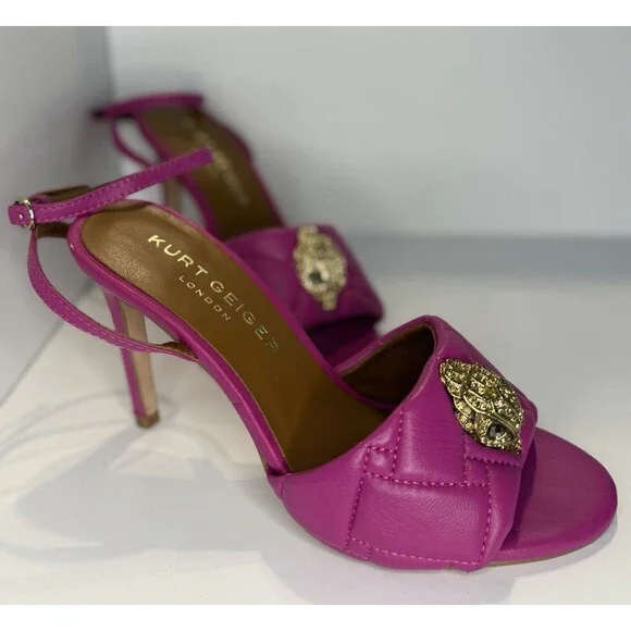 Kurt Geiger London Kensington Leather Mule/Sandals/Hot Pink/EUR 37
