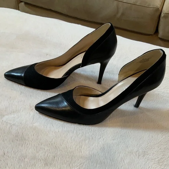 Nine West D’orsay  Black 8 Pointed Stiletto Heels Date night Wedding Guest Party