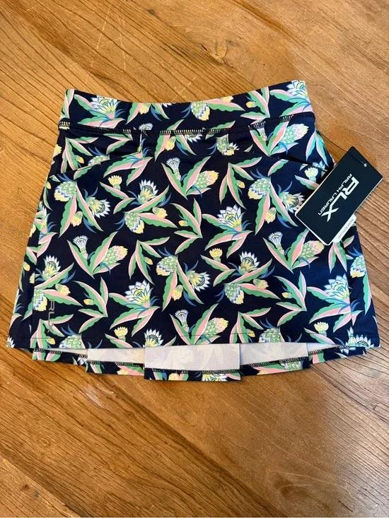 Ralph Lauren RLX Girl’s Navy Floral Performance Golf Skort Size 5 NWT