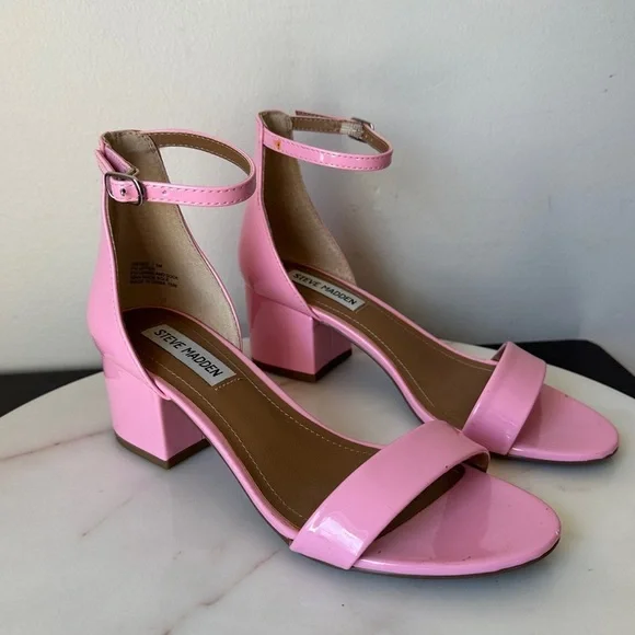 Steve Madden Irenee Strappy Sandals in Light Pink block heel 7.5