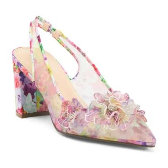 💕▪️Betsey Johnson ▪️Petra Floral Slingback Heels
