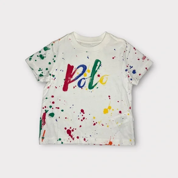 Ralph Lauren Polo Colorful Paint Splatter Pattern Shirt