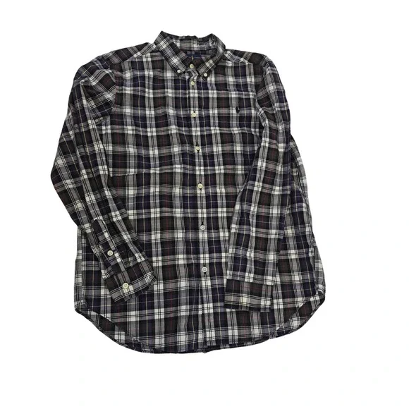 Kids Ralph Lauren Plaid Button Down‎ Shirt XL 18-20 Long Sleeve Casual School