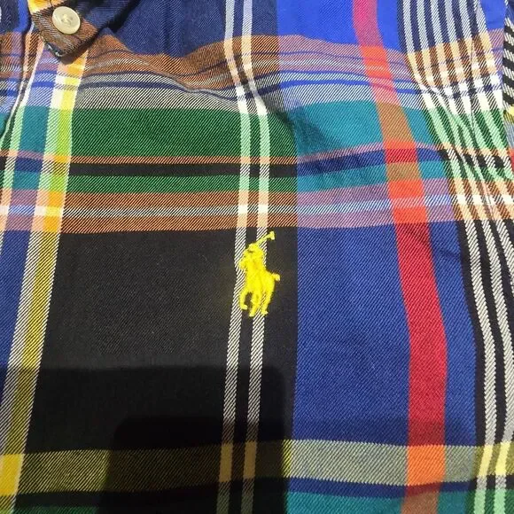 Ralph Lauren Polo Youth Large long sleeve plaid button-up shirt