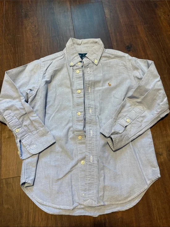 Ralph Lauren Light Blue Oxford Button-Down Shirt - Boys