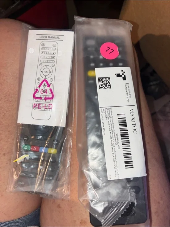 MAXITOC Black Replacement TV Remote (Set of 2)