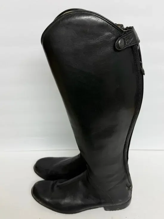 Der Dau Equestrian Riding Field Boots Womans Sz 8.5 Custom Made Leather $2000