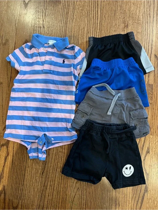 Ralph Lauren, Nike, Little Mish, Three & Out 12M Boys summer lot
