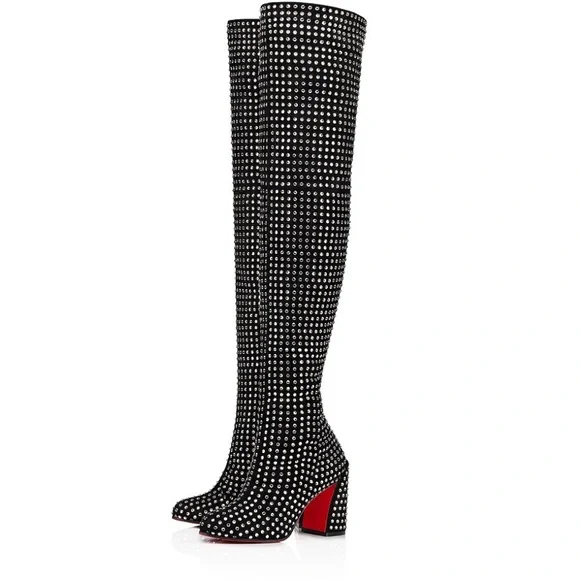 Christian Louboutin Strass Jane botta Crystal accent 9,995