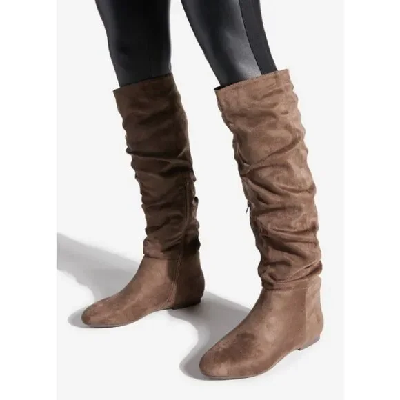 Shoe Dazzle Women's Alanna Flat Slouch Boot - 8