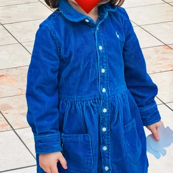 POLO Ralph Lauren Corduroy Buttondown Kids Shirtdress