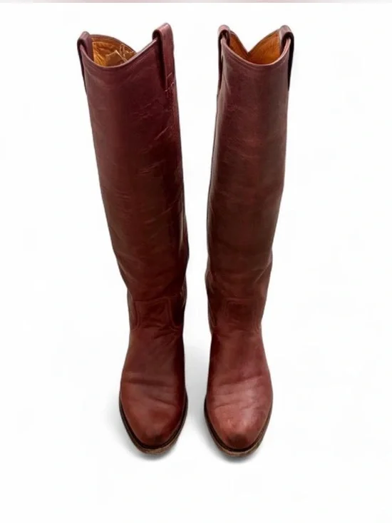 Frye Classic Women's Tall Leather Riding Boots - Burgundy