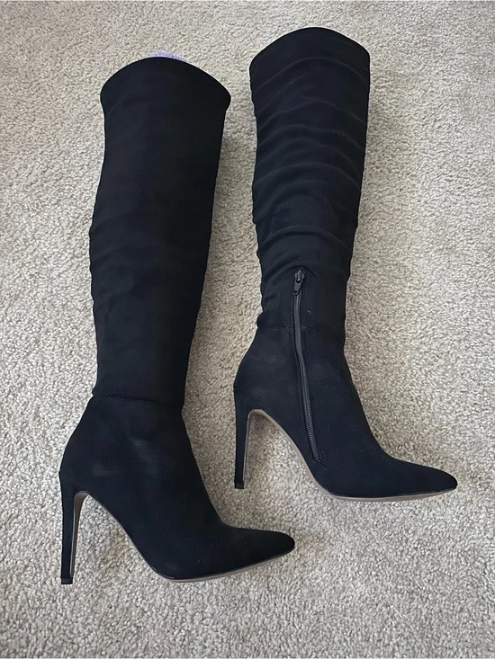 Chinese Laundry Black Pointed Toe Over-the-Knee High Heel Stiletto Boots Sz 5.5