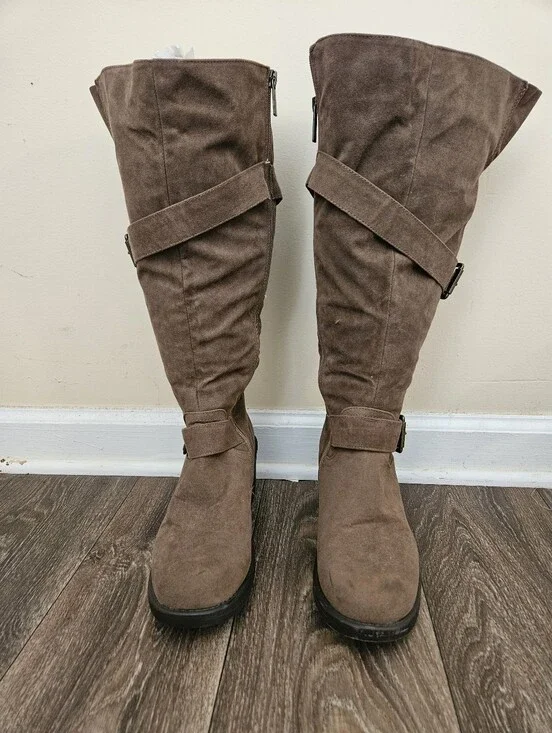 Lane Bryant Brown  Knee-High Women’s Boots, Size 9 Wide