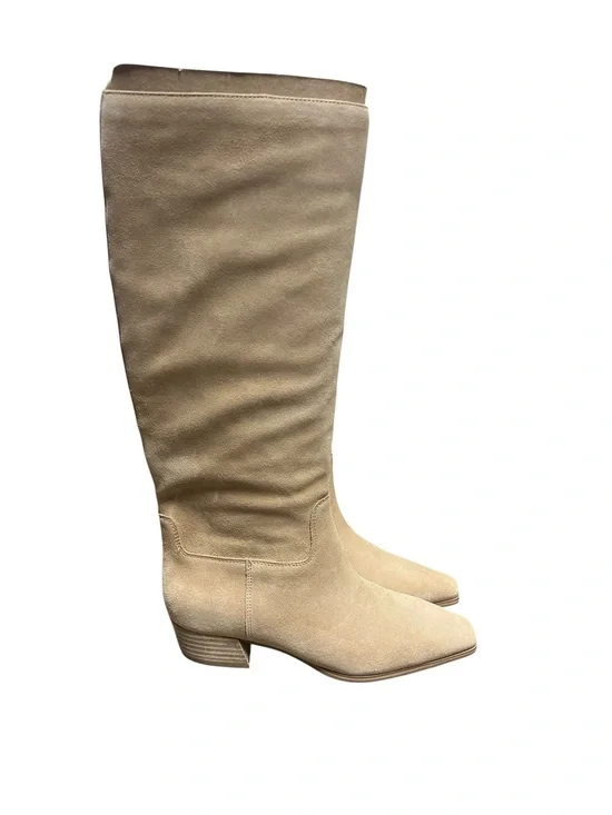 New Vince Camuto Pavla Over-the-Knee Suede Boots in Tortilla 5.5