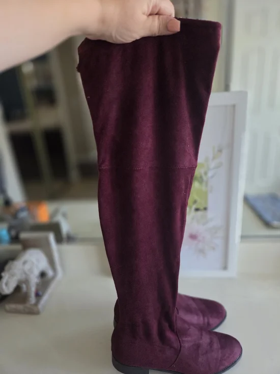 Unisa Over-the-Knee Boots in Wine Burgundy