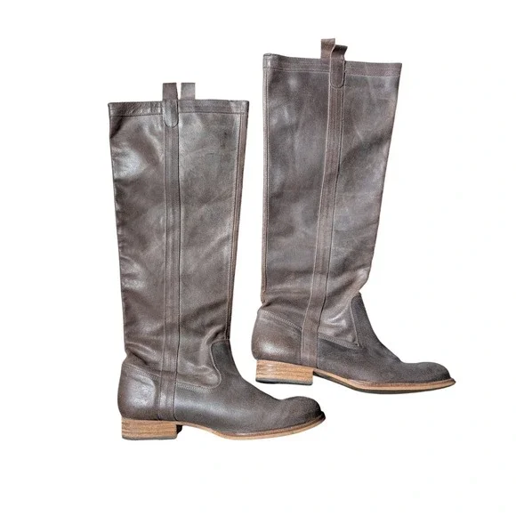 Steve Madden Vintage Y2K Tarot Western Chic Rustic Leather Knee High Boots
