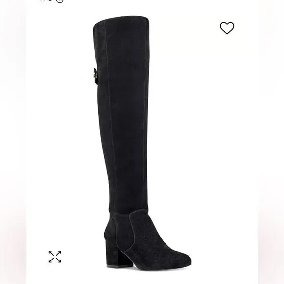 Nine West Queddy Leather Over The Knee Boots 7.5